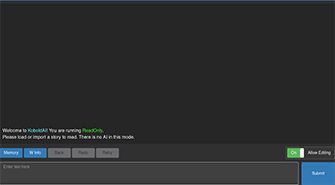 Screenshot of the KoboldAI Client GUI